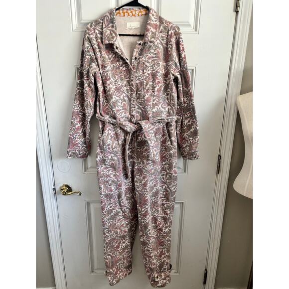 Anthropologie Paisley denim utility jumpsuit size small - Picture 5 of 8
